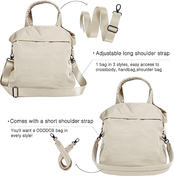 ODODOS 19L Multi Hobo Bags 2.0 with 2 Straps for Women, Totes
